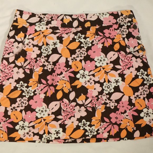 SONOMA Misses Multicolor Floral Skort Skirt Short Sz 8 US - Picture 3 of 10